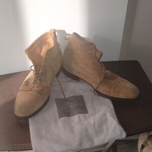 Great Used Condition Buttery Suede Stylish Boots Sz 13 For Slender Narrow Foot,